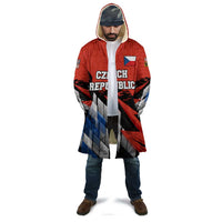 Czech Republic Cloak with Red Black Blue Brushstroke Design and National Lion - Wonder Print Shop