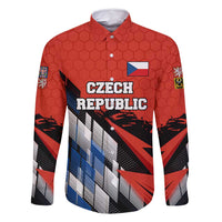 Czech Republic Family Matching Tank Maxi Dress and Hawaiian Shirt with Red Black Blue Brushstroke Design and National Lion - Wonder Print Shop