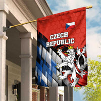 Czech Republic Garden Flag with Red Black Blue Brushstroke Design and National Lion - Wonder Print Shop