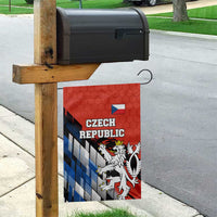 Czech Republic Garden Flag with Red Black Blue Brushstroke Design and National Lion - Wonder Print Shop