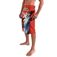 Czech Republic Lavalava with Red Black Blue Brushstroke Design and National Lion - Wonder Print Shop