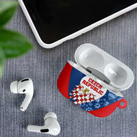 Czech Republic AirPods Case with Blue Red Folk Pattern Design and National Lion Emblem - Wonder Print Shop