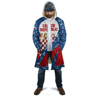 Czech Republic Cloak with Blue Red Folk Pattern Design and National Lion Emblem - Wonder Print Shop