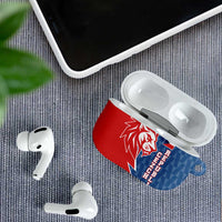 Czech Republic AirPods Case with Red Blue Modern Lion Design and Geometric Flag - Wonder Print Shop