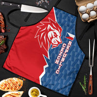 Czech Republic Apron with Red Blue Modern Lion Design and Geometric Flag - Wonder Print Shop