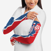 Czech Republic Arm Sleeves with Red Blue Modern Lion Design and Geometric Flag - Wonder Print Shop