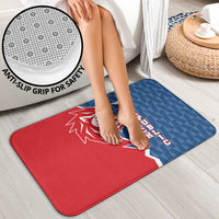 Czech Republic Bathroom Set with Red Blue Modern Lion Design and Geometric Flag - Wonder Print Shop