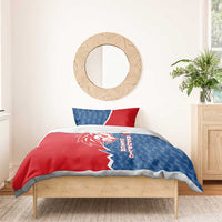 Czech Republic Bedding Set with Red Blue Modern Lion Design and Geometric Flag - Wonder Print Shop