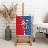 Czech Republic Canvas Wall Art with Red Blue Modern Lion Design and Geometric Flag - Wonder Print Shop
