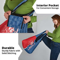 Czech Republic Grocery Bag with Red Blue Modern Lion Design and Geometric Flag - Wonder Print Shop