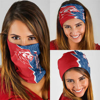 Czech Republic Neck Gaiter with Red Blue Modern Lion Design and Geometric Flag TS04