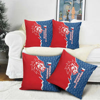Czech Republic Pillow Cover with Red Blue Modern Lion Design and Geometric Flag - Wonder Print Shop