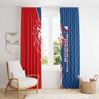 Czech Republic Window Curtain with Red Blue Modern Lion Design and Geometric Flag - Wonder Print Shop