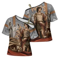 Judgement of Paris Cross Shoulder Shirt Ancient Greek Mythology Classical Painting