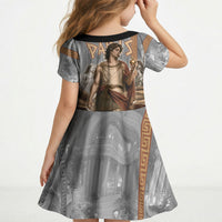 Judgement of Paris Kid Short Sleeve Dress Ancient Greek Mythology Classical Painting