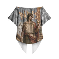 Judgement of Paris Off Shoulder Wrap Waist Top Ancient Greek Mythology Classical Painting