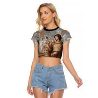 Judgement of Paris Raglan Cropped T Shirt Ancient Greek Mythology Classical Painting