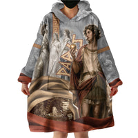 Judgement of Paris Wearable Blanket Hoodie Ancient Greek Mythology Classical Painting