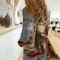 Judgement of Paris Women Casual Shirt Ancient Greek Mythology Classical Painting