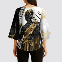 Paris Of Troy Kimono Sleeve Blouse Golden Apple Ancient Greek Mythology