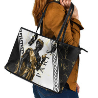 Paris Of Troy Leather Tote Bag Golden Apple Ancient Greek Mythology