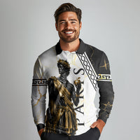 Paris Of Troy Long Sleeve Polo Shirt Golden Apple Ancient Greek Mythology