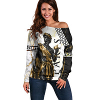 Paris Of Troy Off Shoulder Sweater Golden Apple Ancient Greek Mythology