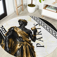 Paris Of Troy Round Carpet Golden Apple Ancient Greek Mythology
