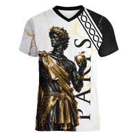 Paris Of Troy Women V-Neck T-Shirt Golden Apple Ancient Greek Mythology