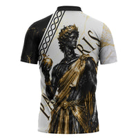 Paris Of Troy Zipper Polo Shirt Golden Apple Ancient Greek Mythology