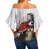 Odysseus Off Shoulder Wrap Waist Top King Of Ithaca - Ancient Greek Mythology