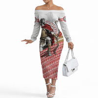 Odysseus Off The Shoulder Long Sleeve Dress King Of Ithaca - Ancient Greek Mythology