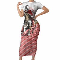 Odysseus Short Sleeve Bodycon Dress King Of Ithaca - Ancient Greek Mythology