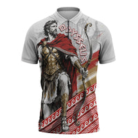 Odysseus Zipper Polo Shirt King Of Ithaca - Ancient Greek Mythology