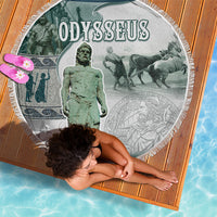 Odysseus King Of Ithaca Beach Blanket Ancient Greek Statue Mosaic Classic Mythology Art