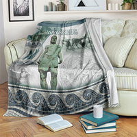 Odysseus King Of Ithaca Blanket Ancient Greek Statue Mosaic Classic Mythology Art