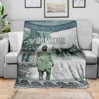 Odysseus King Of Ithaca Blanket Ancient Greek Statue Mosaic Classic Mythology Art