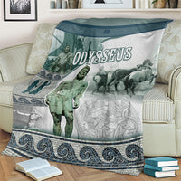 Odysseus King Of Ithaca Blanket Ancient Greek Statue Mosaic Classic Mythology Art