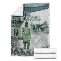 Odysseus King Of Ithaca Blanket Ancient Greek Statue Mosaic Classic Mythology Art
