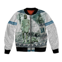 Odysseus King Of Ithaca Bomber Jacket Ancient Greek Statue Mosaic Classic Mythology Art