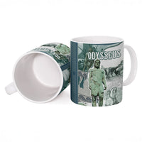 Odysseus King Of Ithaca Ceramic Mug Ancient Greek Statue Mosaic Classic Mythology Art