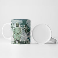 Odysseus King Of Ithaca Ceramic Mug Ancient Greek Statue Mosaic Classic Mythology Art