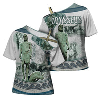 Odysseus King Of Ithaca Cross Shoulder Shirt Ancient Greek Statue Mosaic Classic Mythology Art