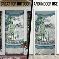 Odysseus King Of Ithaca Door Cover Ancient Greek Statue Mosaic Classic Mythology Art