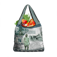 Odysseus King Of Ithaca Grocery Bag Ancient Greek Statue Mosaic Classic Mythology Art
