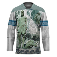Odysseus King Of Ithaca Hockey Jersey Ancient Greek Statue Mosaic Classic Mythology Art