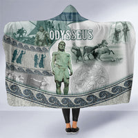 Odysseus King Of Ithaca Hooded Blanket Ancient Greek Statue Mosaic Classic Mythology Art