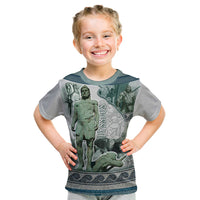 Odysseus King Of Ithaca Kid T Shirt Ancient Greek Statue Mosaic Classic Mythology Art