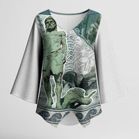 Odysseus King Of Ithaca Kimono Sleeve Blouse Ancient Greek Statue Mosaic Classic Mythology Art