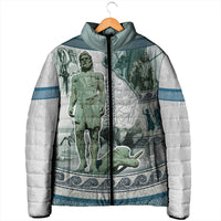 Odysseus King Of Ithaca Padded Jacket Ancient Greek Statue Mosaic Classic Mythology Art